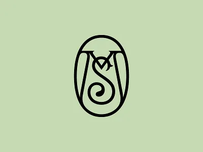MS Monogram lettering logo logo mark mint monogram ms type