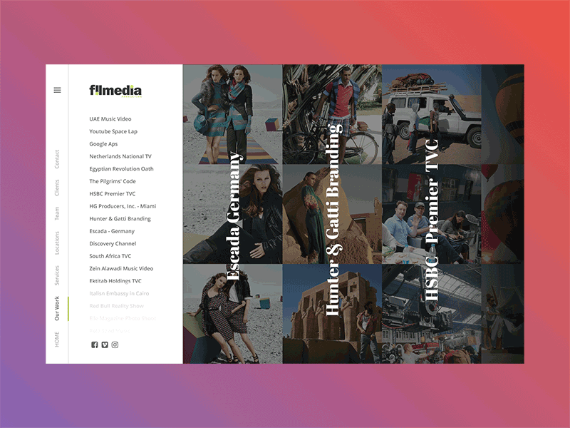 Portfolio animation layout minimal our work portfolio simple