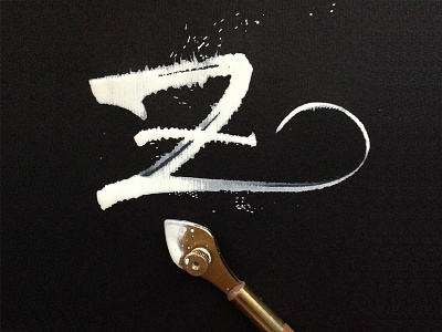 Day 26 / 36 Days of Type - 4th Edition 36daysoftype 36daysoftype04 alphabet calligraphy character gouache ink letter ruling pen texture tiralíneas