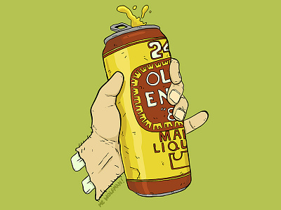 Tall Boy beer cartooning cartoons drawing drinking editorial illustration olde english 800 party