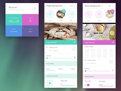 Menu & Couple of screens ui