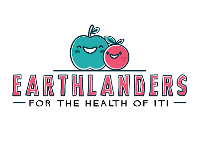 Healthy Eating apple blue cute green healthy kids logo orange pink red slogan typography