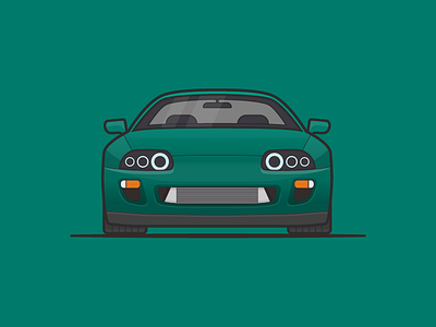 Toyota Supra 2d car illustration supra toyota