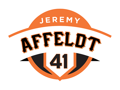 Jeremy Affeldt logo black brand design identity illustrator logo orange sports vector