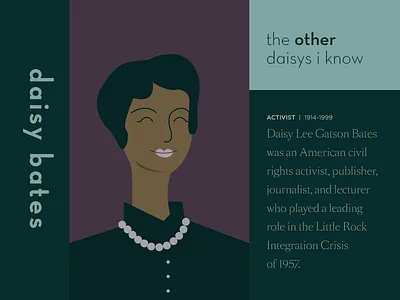 daisy bates activist colours daisy feminism grid history illustration portrait women