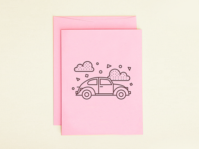 TY card cute happy illustration mock up monoline pink thank you vector