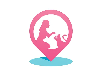 Pre-made LOGO for sale - Women and Cat cat design hong kong logo logos mack meow minimalism pet pre made sold women and cat