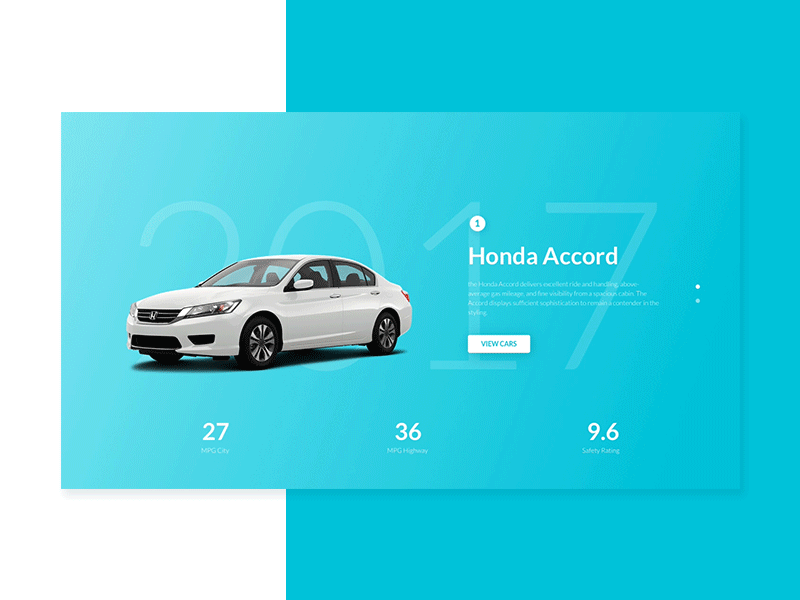 Make + Model Landing Page automotive cars honda principle ui