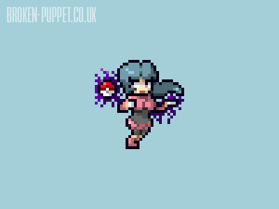 #6 Sabrina | I had a vision of your arrival... aseprite firered gym leader leafgreen pixel pixel art pixelart pokemon psychic sabrina saffron