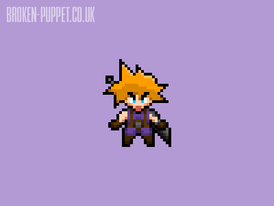 #10 Cloud | Alright everybody, let's mosey! aseprite cloud final fantasy final fantasy 7 final fantasy vii finalfantasy finalfantasy7 finalfantasyvii pixel pixel art pixelart rpg