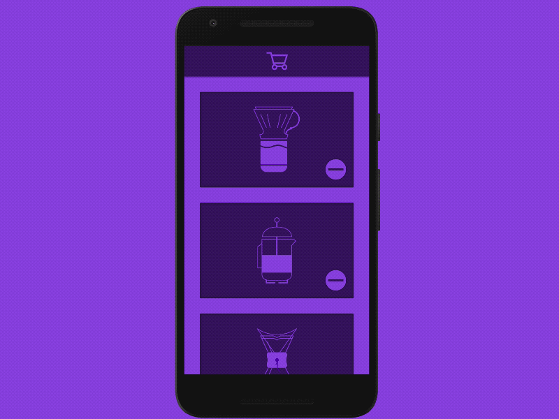 Remove From Cart Confirmation cart coffee ecommerce framer framerjs interaction design monochromatic shopping cart ux