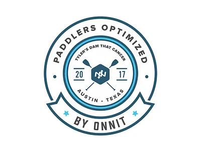 Dam That Cancer x Onnit austin badge charity events fundraiser getonnit logo onnit paddle boarding paddlers optimized sup boarding tylers dam that cancer