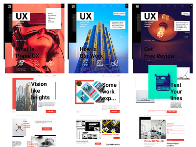 Prime UX | Pages portfolio ui design ux webdesign website website design