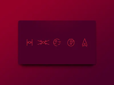 Icon Set – Day 55 #DailyUI 55 dailyui icon minimal set star wars