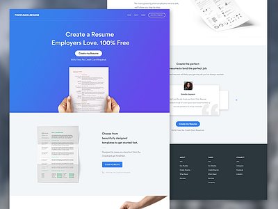 Updated Version / Landingpage clean design cv discover interactive landingpage mobile interface profile resume simplicity ui user experience ux