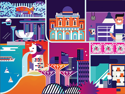 Going Places: Singapore City Map booksactually merlion monocle singapore travel