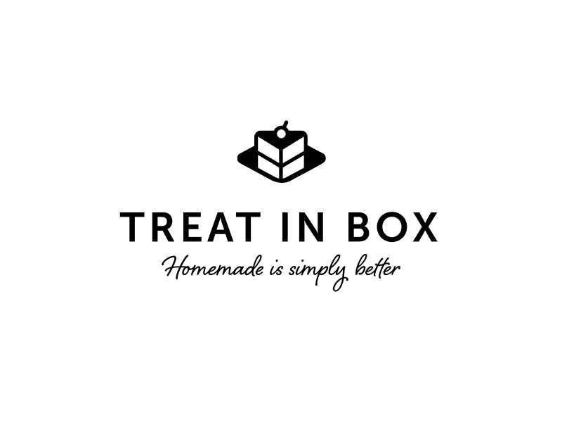 Homemade Sweets Logo box cake chic homemade icon logo slogan sweets symbl treat