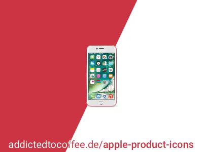 Apple iPhone 7 PRODUCT(RED) .psd apple iconset iphone photoshop product icons product red red