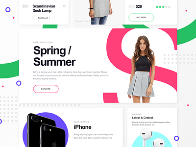 Oceanis (UI Kit) — Sneak Peek 6 article interface landing page layout minimal template typography ui kit ux web widget