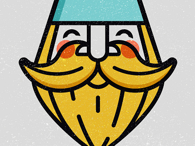 The Big Gnome gnome illustration line drawing logo texture