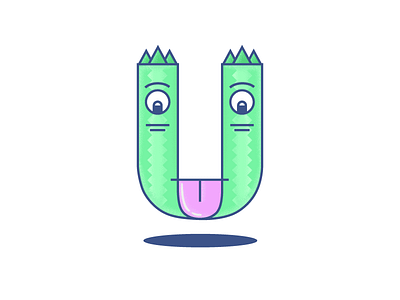 U - 36 days of type 36daysoftype character design illustration letter vector