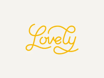 Lovely lettering logo logotype type typography wordmark