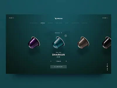 Nespresso - Coffee Selector 2 clean coffee concept minimal nespresso pod select shop ui ux web website