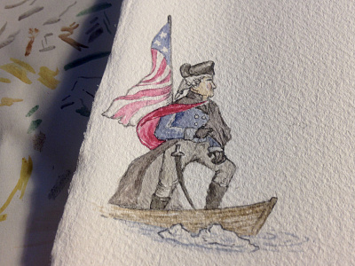 George Washington american history drawing graphic design history illustration painting people portrait u.s.a. watercolor