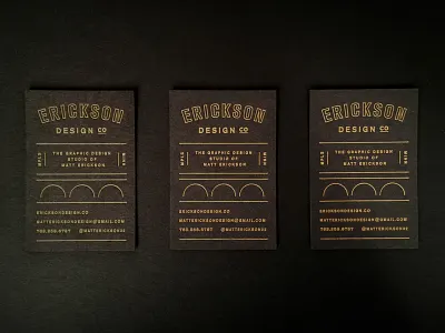 Reprint time is the best time. bridge business cards foil gold lettering lockup minneapolis type typography