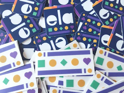 Ela Community Stickers community conference heart logo stickers women in tech