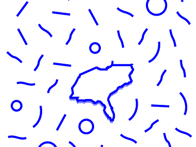 The Southeast gets a pattern. blue clean design lines monoline organism pattern south southeast thick