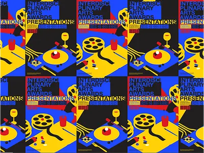DMCA Interdisciplinary Arts Awards Posters 3d color design graphic design grid illustration isometric poster typography