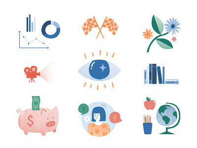 SimplePractice Spot Illustrations education focus growth illustration money questions simplepractice spot illustration