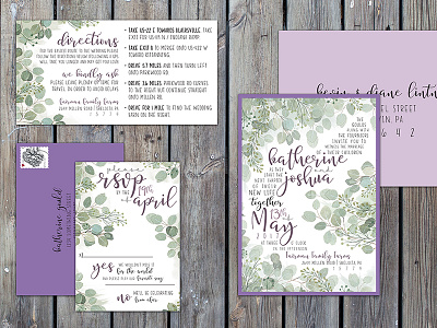 Earthy Wedding Invitation Suite design earthy eucalyptus graphic design greenery invitation invite rustic stationery typography wedding