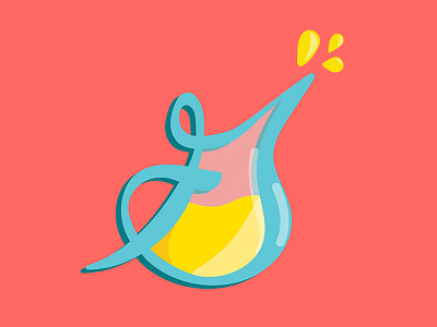 Straight Up G clean drink flat design food g hand lettering illustration lemonade letter g summer type fight vector