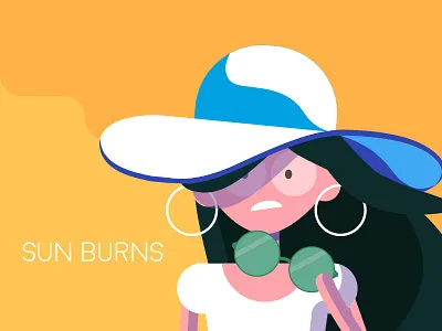 Sun Burn! beach bright burn burns illustration landscape rash shine sun sunny tans vector