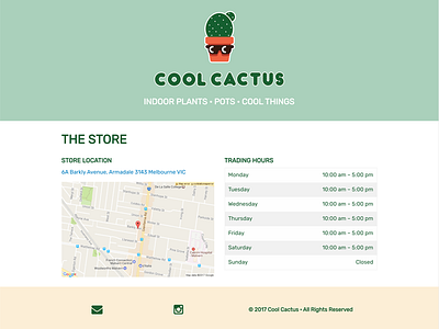 Cool Cactus cactus desert flat flower melbourne plants ui ux web