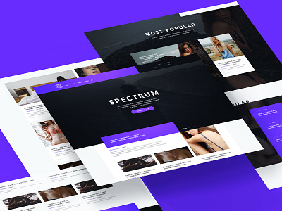 Spectrum Template download interface layout minimal psd ui ux website