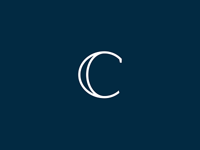 Crescent logo brand branding grid identity logo marque negative space