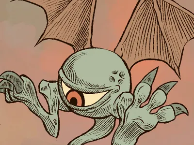 Floating Eye character design