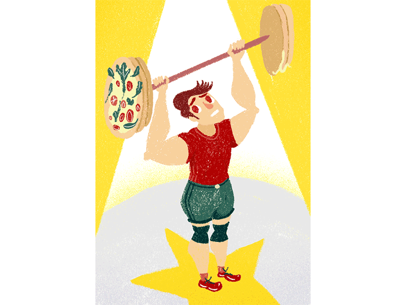 Pizzalifting gif motion photoshop pizza wacom weight weight lifting weightlifting