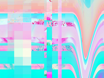 Iridescent color floral glitch irridescent pastel photoshop