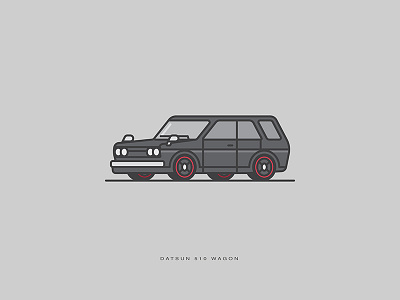 Car Series - Datsun 510 Wagon artwork car datsun illustration lineart shot vector wagon