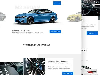 BMW M Power - Web Design #3 bmw car interface layout redesign ui ux web website