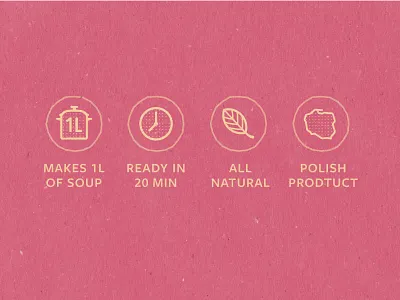Grandma Zosia Meals Icons food graphic design icons illustration leaf line natural paper pink poland pot soup