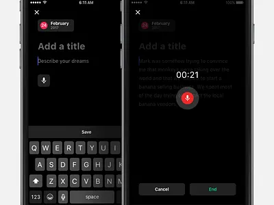 Dreamery - Audio recording audio description input microphone note record recording timer