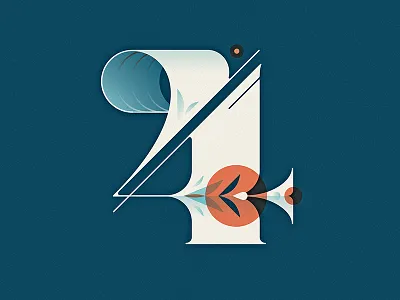 36 Days of Type - 4 36daysoftype 4 capital dropcap four illustration letter lettering type typography vector