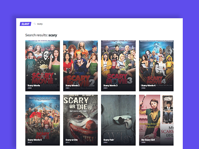 Slant.tv search results landing page movies open source search slant.tv tv series