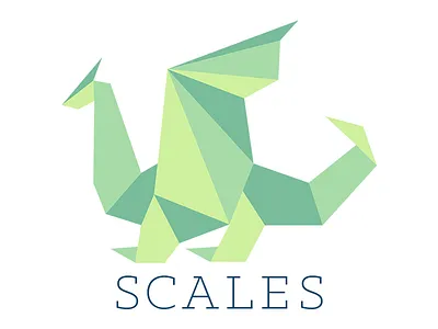 Scales Logo dragon origami scales