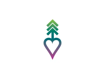 I Love National Parks logo gradient heart tattoo tree